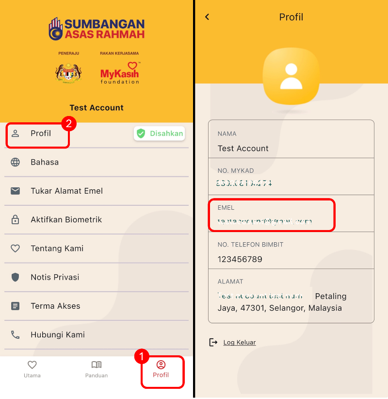 MyKasih App - Profi Emel